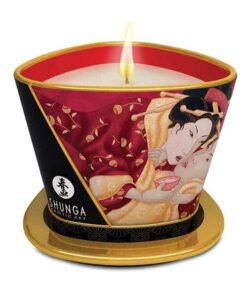 Shunga Massage Candle Romance - 5.7 oz Strawberry Wine