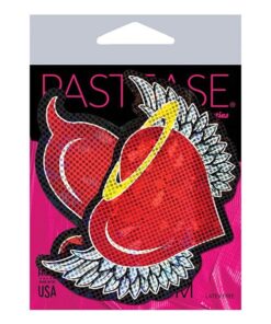 Pastease Angel & Devil Glitter Heart - Red O/S