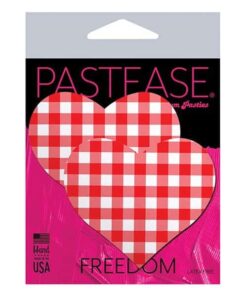 Pastease Premium Gingham Heart - Red O/S