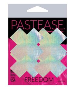 Pastease Holographic Plus X - Silver O/S Pack of 2 Pair