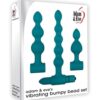 Adam & Eve Vibrating Anal Bumpy Bead Set - Teal