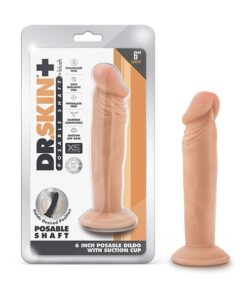 Blush Dr. Skin Plus 6" Posable Dildo - Vanilla