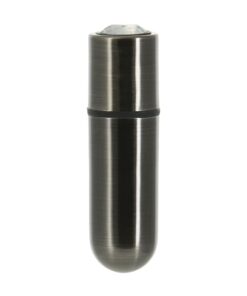 First Class Mini Rechargeable Bullet w/Crystal - 9 Functions Gun Metal