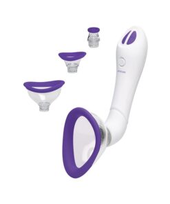 Bloom Intimate Body Automatic Vibrating Rechargeable Pump - Purple/White