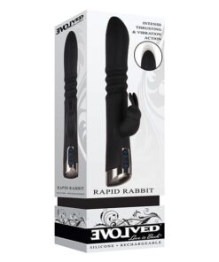 Evolved Rapid Rabbit Thrusting Dual Vibe - Black