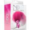 Nixie Metal Butt Plug w/Faux Fur Tail - Pink Metallic