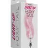 Foxy Tail Light Up Faux Fur Butt Plug - Pink