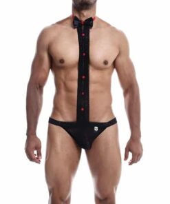 Male Basics Tuxedo Lace Jockstrap Black L/XL