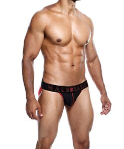 Male Basics Neon Jockstrap Red LG