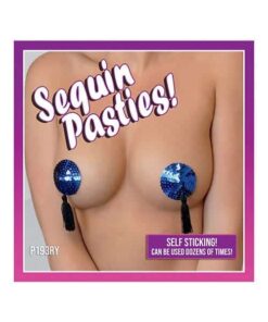 Minor Creations Sequin Pasties w/Tassel - Royal