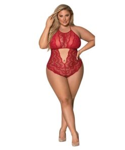 Sugar & Spice Teddy w/Snap Crotch Red QN