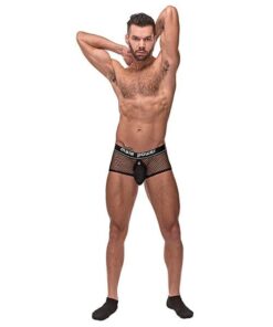 Cock Pit Fishnet Mini Cock Ring Short Black SM