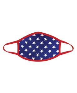 Neva Nude Murica USA Blue Star Mask w/100% Cotton Liner Red MD