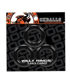 Oxballs Willy Rings - Black Pack of 3