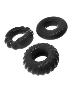 Oxballs Bonemaker 3 Pack Cockring Kit - Black