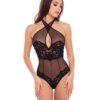 Rene Rofe Midnight Halter Teddy Black M/L