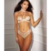 Absolutely Beautiful Stretch Lace Collard Bra & Panty (Goes w/SOH31549) Nude 38