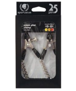 Spartacus Adjustable Micro Plier Nipple Clamps w/Link Chain