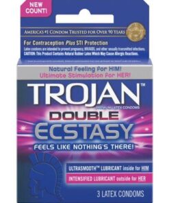 Trojan Double Ecstasy Condom - Box of 3