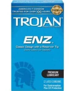 Trojan Enz Lubricated Condoms - Box of 12