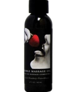 Earthly Body Edible Massage Oil - 2 oz Strawberry