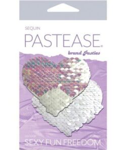 Pastease Color Changing Flip Sequins Heart - Pearl/White O/S