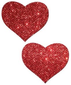 Pastease Glitter Heart - Red O/S