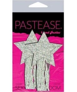 Pastease Glitter Tassle Stars - Silver O/S