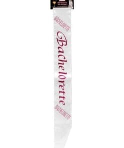 Bachelorette Sash w/Crystals - White