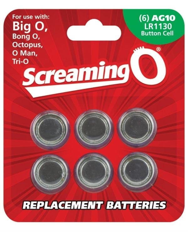 Screaming O AG10 Batteries - Sheet of 6 (BigO