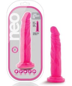 Blush Neo 7.5" Dual Density Cock - Neon Pink