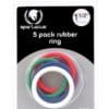 Spartacus 1.5" Rubber Cock Ring Set - Rainbow Pack of 5