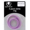 Spartacus Nitrile Cock  Ring Set - Purple Pack of 3