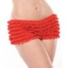 Ruffle Shorts w/Back Bow Detail Red O/S