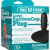 Vac-U-Lock Large Suction Cup Plug - Black