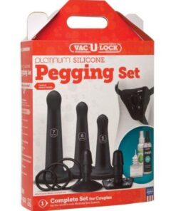 Vac-U-Lock Silicone Pegging Set - Black