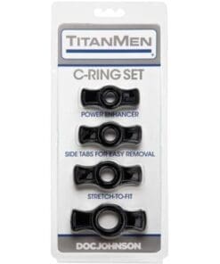 Titanmen Tools Cock Ring Set - Black