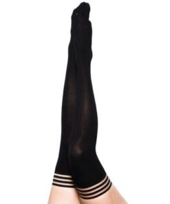 Kix'ies Dana Lynn Ribbed Thigh High Black C