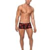 Kiss Me Stretch Mesh Mini Short Blk/Rd LG