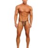 Male Power Posing Strap Thong Animal Print O/S