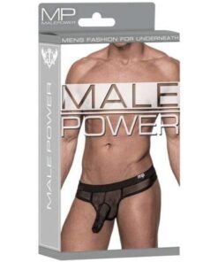 Hoser Stretch Mesh Thong Black L/XL