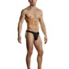 Male Power Zipper Thong Black L/XL