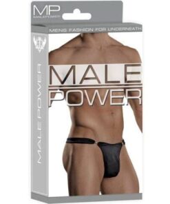 Male Power Bong Clip Thong Black S/M