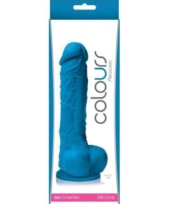 Colours Pleasures 5" Dildo w/Suction Cup - Blue