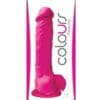 Colours Pleasures Silicone 8" Dildo w/Suction Cup - Electric Pink