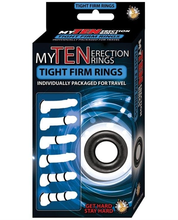 My Ten Erection Rings Tight Firm Rings - Black