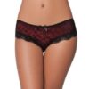 Cage Back Lace Panty Black/Red S/M