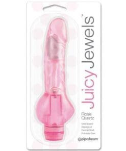 Juicy Jewels Rose Quartz Vibrator - Pink