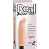 Real Feel No. 6  Long 8" Vibe Waterproof - Mutli-speed Flesh