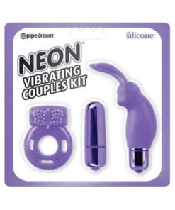 Neon Luv Touch Vibrating Couples Kit - Purple